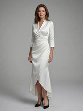 Celestine | Long Sleeve Wrap High Low Midi Dress