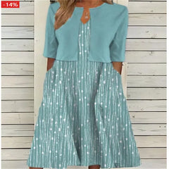 Madison – Elegant Blossom Midi Dress Set