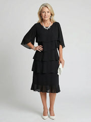 Brent | Layered Tier Midi Dress