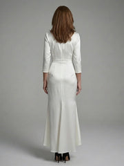 Celestine | Long Sleeve Wrap High Low Midi Dress