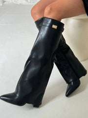 Alina – Chic Slouchy Suede Knee-High Boots