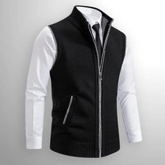 Brandon – Smart Zip-Up Knit Vest