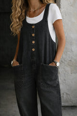 Emily | Vintage Washed Cotton Denim Overalls