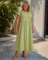 Awaline | Minimal Short Sleeve Relaxed Midi Dress