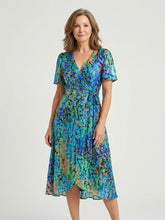Zafrina | Abstract Pattern Midi Dress