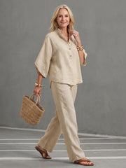 Amity | Button Front Relaxed Tunic Trouser Set