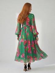 Valen | Soft Floral Midi Dress