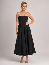 Elove | Strapless Structured Bodice Midi Dress