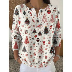 Jocelyn – Festive Christmas Henley Sweater