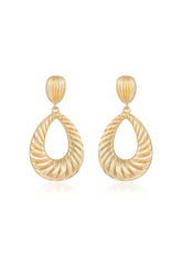 Teardrop Wave Detailed Earrings