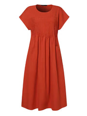 Avelisse | Pleated Bodice Midi Dress