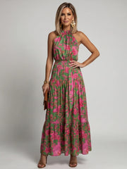 Rowen | Draped Halter Midi Dress