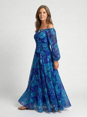 Aspen | Off Shoulder Floral Maxi Dress
