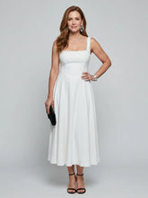 Pallas | Sleeveless Square Neck Flared Skirt Midi Dress