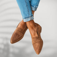 SIENA – SLEEK SUEDE POINTED-TOE LOAFERS
