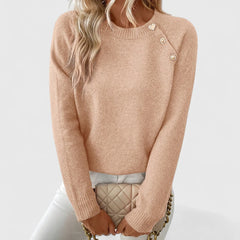 Eloise – Elegant Button Detail Knit Sweater