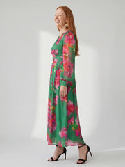 Valen | Soft Floral Midi Dress