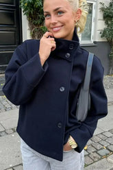 Hazel – Chic High-Collar City Coat