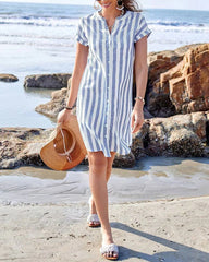 Miranda – Breeze Stripe Shirt Dress