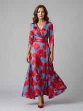 Celine | Cross Wrap Neck Midi Dress