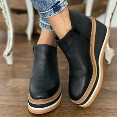 Ava – Chic Platform Suede Ankle Boots