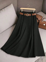 TARA – HIGH-WAIST PLEATED MAXI SKIRT