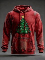 Men'S Christmas Tree Print Casual Hoodie