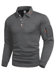 James – Textured Classic Long Sleeve Polo