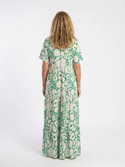 Zuleika | Short Sleeve V Neck Floral Midi Dress
