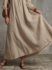 Euphemia | Striped Pattern Off Shoulder Maxi Dress