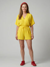 Cliona | V Neck Cold Shoulder Short Sleeve Romper