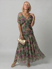 Calen | Off Shoulder Flow Midi Dress