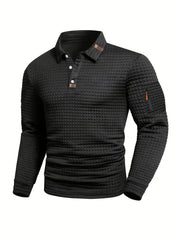 James – Textured Classic Long Sleeve Polo