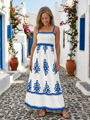 Odelina | Sleeveless Smocked Bodice Maxi Dress