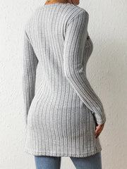Katherine – Modern Ribbed Long Sweater