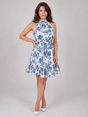 Murree | Halter Neck Ruffle Hem Knee Length Dress
