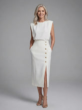 Anouk | Cap Sleeve Asymmetric Midi Dress