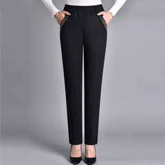 Harper – High-Waist Elastic Denim Trousers
