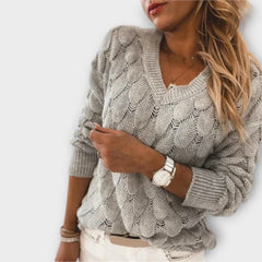 Lyka – Elegant Wave Knit Sweater