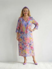 Benson | Abstract Floral Midi Dress