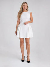 Felicity | Sleeveless Structured Flared Skirt Mini Dress