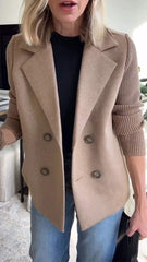 Chloe – Modern Knit-Sleeve Blazer
