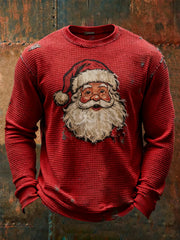 Men'S Santa Claus Printed Casual Top