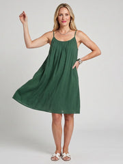 Lysara | Spaghetti Strap Open Back Knee Length Dress
