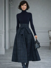 Elena | Knit Top And Plaid Maxi Skirt Set