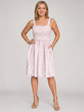 Leneva | Square Neck Floral Print Knee Length Dress