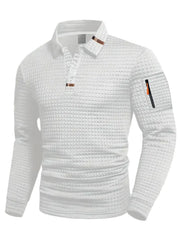 James – Textured Classic Long Sleeve Polo