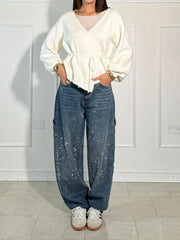 Victoria | High-Waist Glitter Jeans