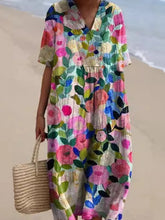 Margaret | Short Sleeve Floral Midi Dress