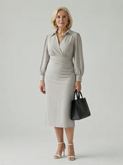 Eloria | Calm Front Midi Dress